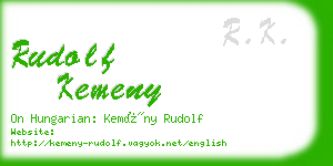 rudolf kemeny business card